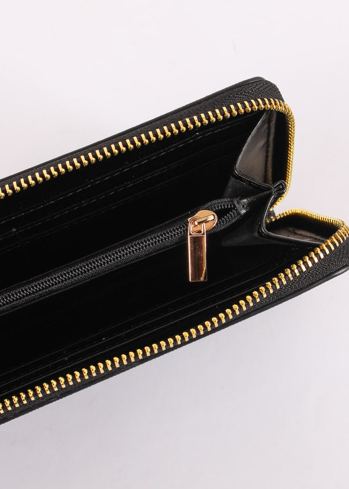 Zip Around Saffiano Nero-5