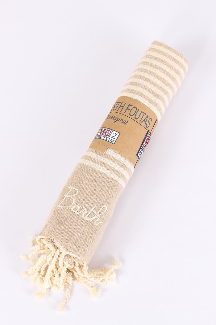 Foutas Righe Beige/bianco