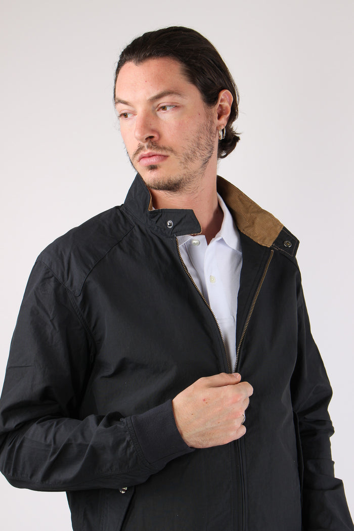 Field Jacket Colletto Velluto Navy-3