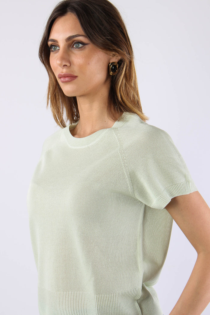 Maglia M/m Filo Cotone Menta-7