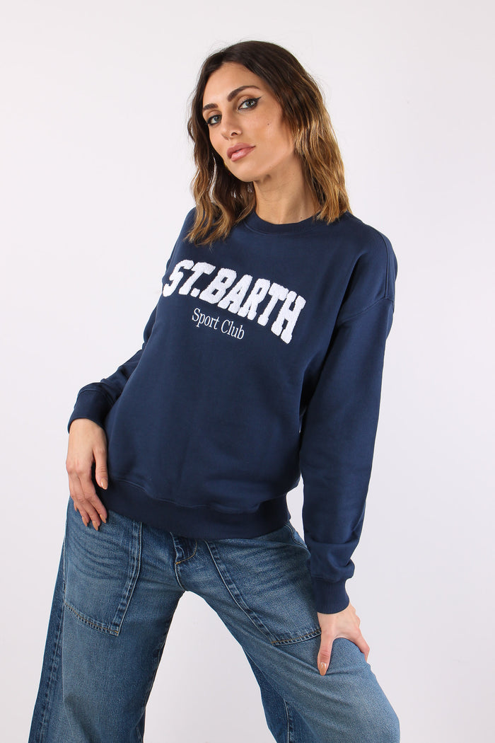 Felpa Scritta Blu-2