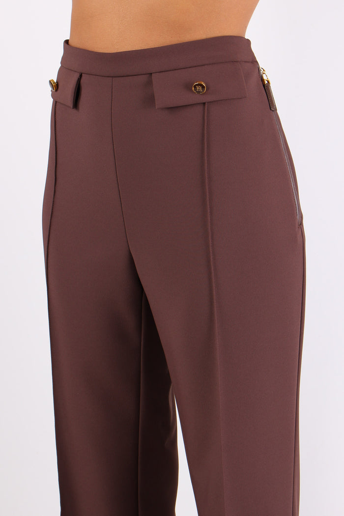 Pantalone Palazzo Pences Coffee-7