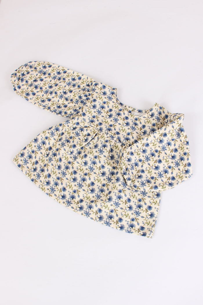 Camicia Micro Fantasia Fiore Blue-3