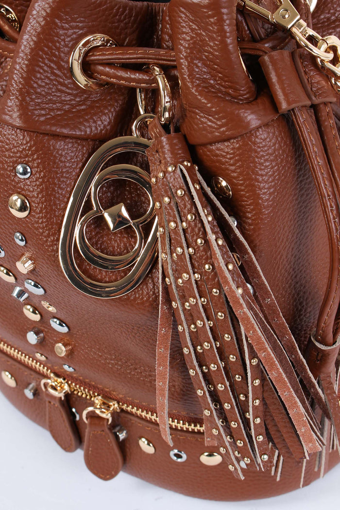 Secchiello Inserto Borchie Cuoio-5