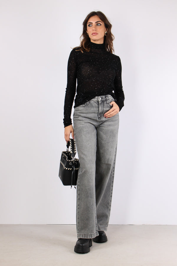 Pico Collo Alto Strass Nero Limousine