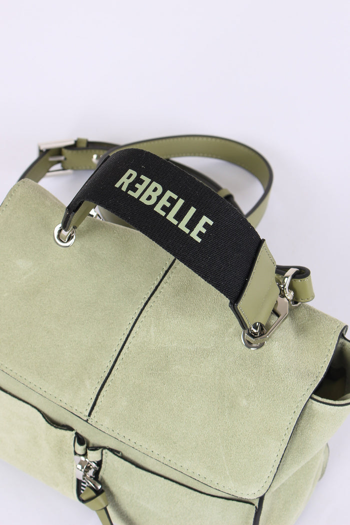 Chloe Mini Cartella Camoscio Zip Vert-5