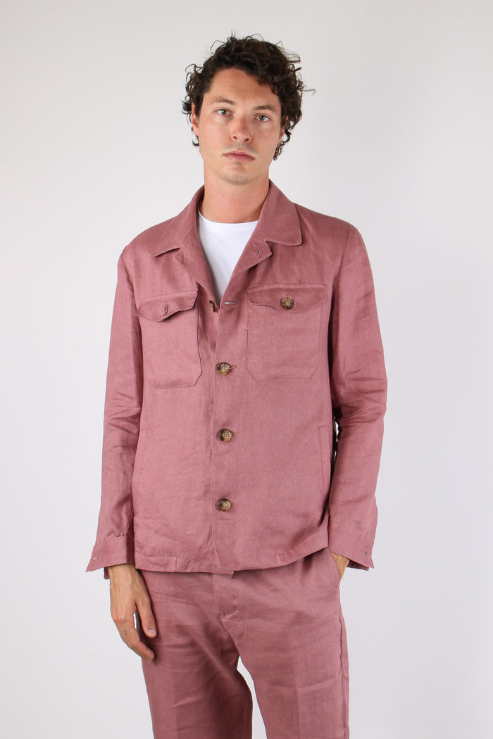 Giacca Camicia 100% Lino Cipolla-2