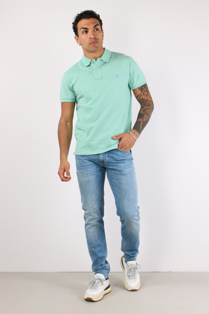 Polo Rete Slim Fit Celadon-5