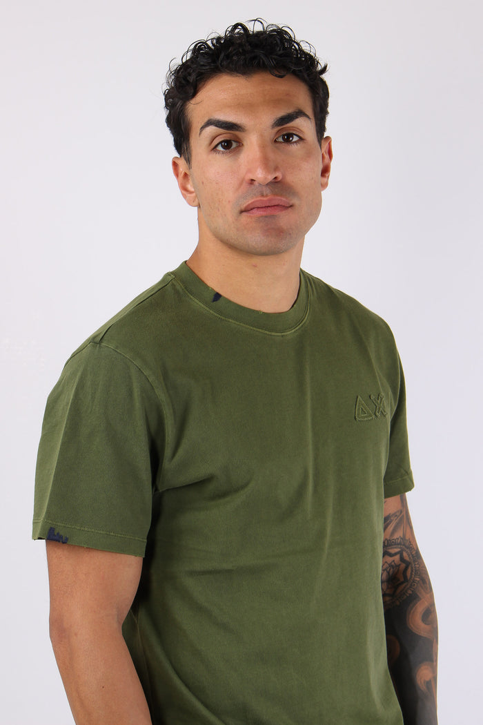 T-shirt Logo Patch Verde-8