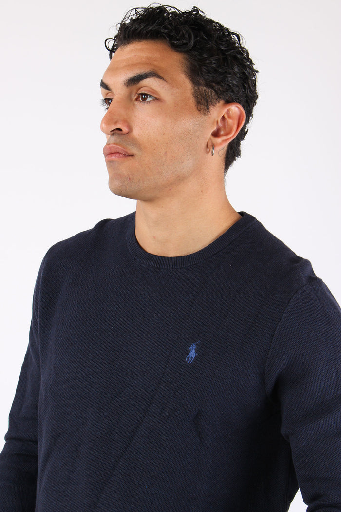 Maglia Girocollo Nido Dape Navy-7