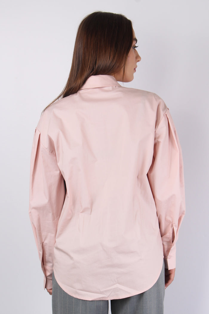 Camicia Over 2 Tasche Rosa-4