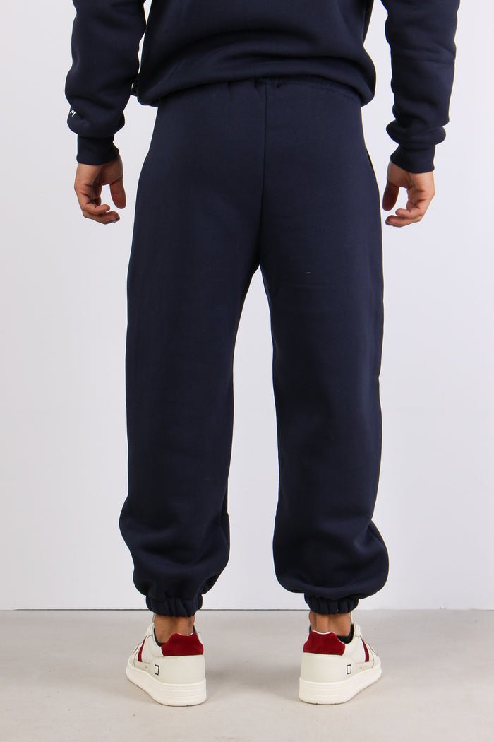 Pantalone Felpa Logo Blu-4