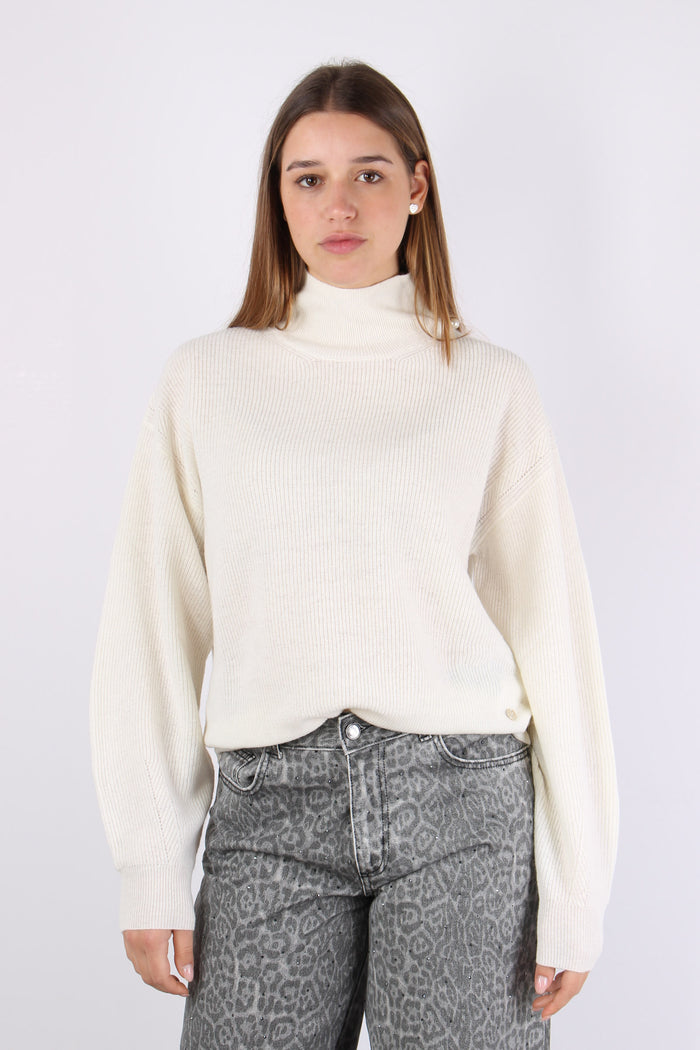 Maglia Collo Alto Star White