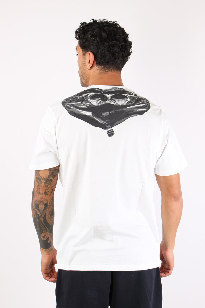 T-shirt Stampa Occhiali Gauze White-4