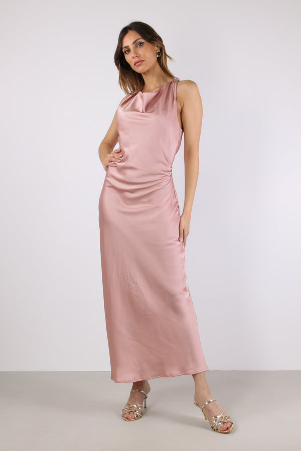 Abito Spalla Intreccio Rosa-2