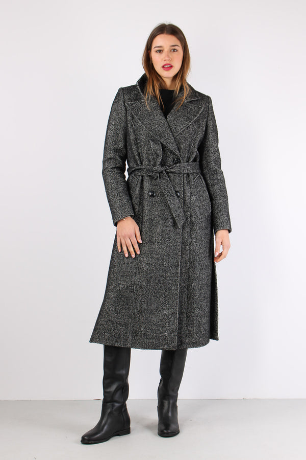 Cappotto Resca Spacchi Nero/panna-2