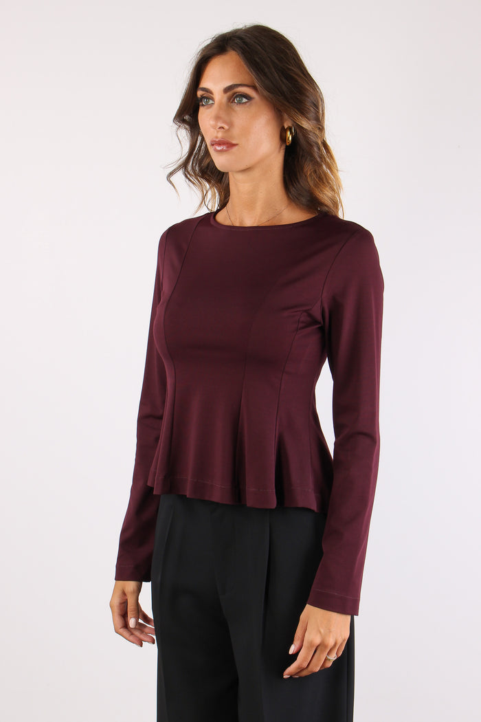 Maglia M/l Riprese Fianchi Amarone-3