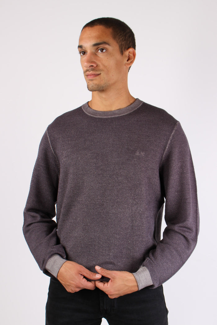 Maglia Lana Punto Riso Grigio-7