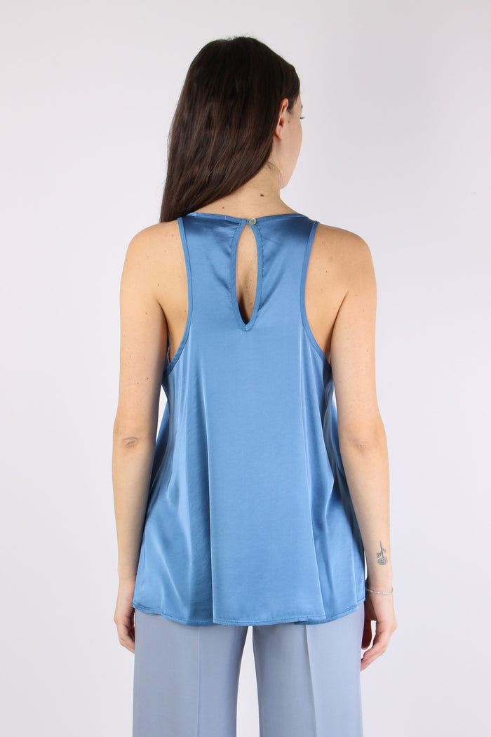 Blusa Effetto Raso Indaco-5