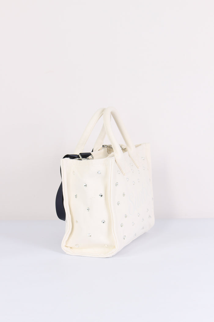 Shopping Media Canvas Strass Bianco-5