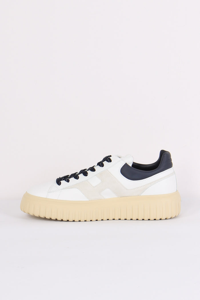 Sneaker Platform Nappa Bianco/blu-7