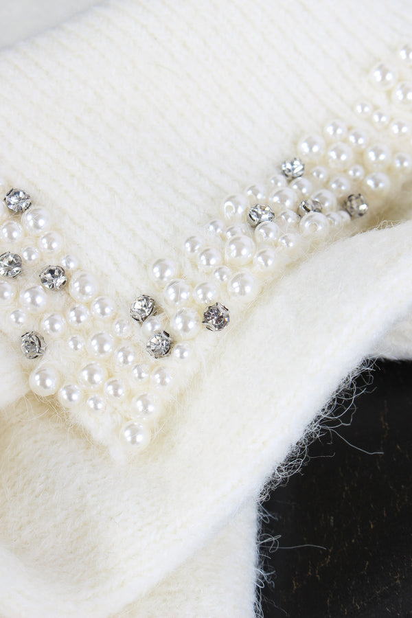 Aralda Maglia Colletto Perle Latte-2