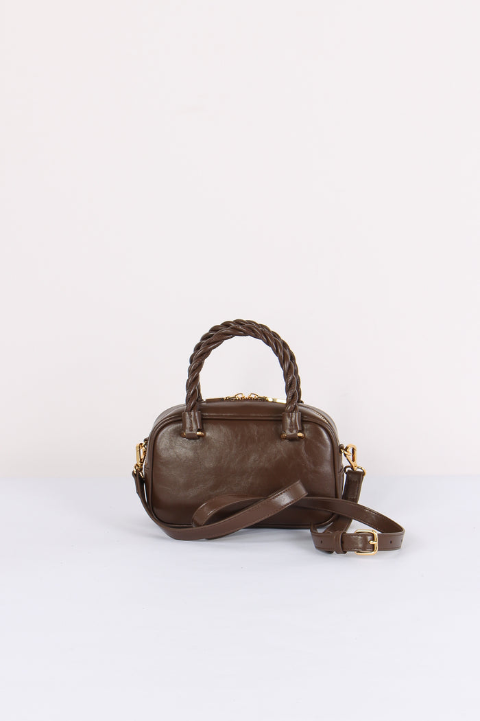 Bauletto Manico Intreccio Moro-3