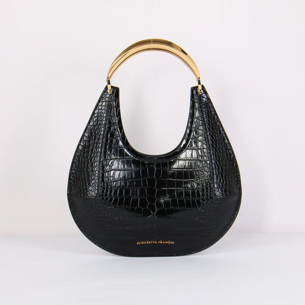 Borsa Hobo Manico Rigido Nero-2