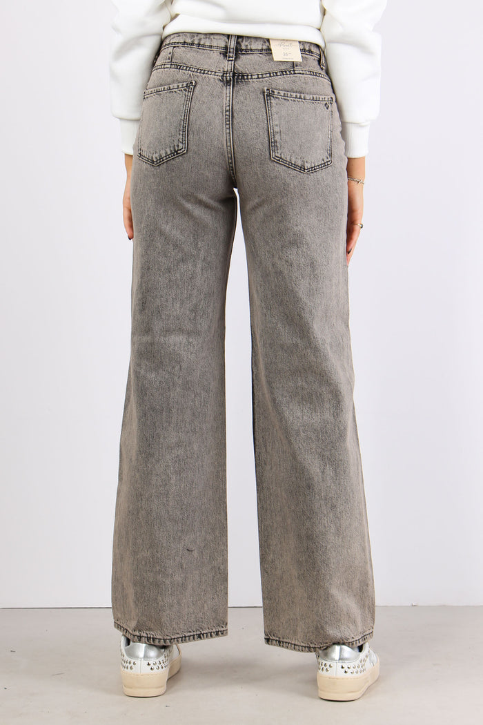 Denim Palazzo Vita Regolare Tortora-3