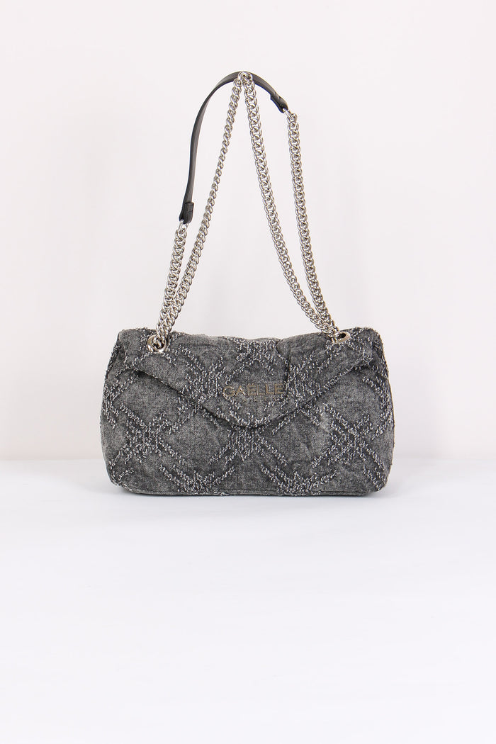 Tracolla Denim Sfrangiato Nero