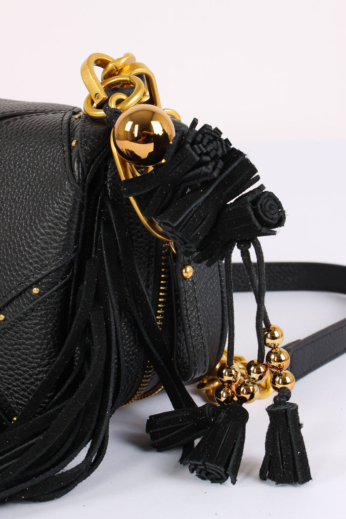 Tracollina Frange Inserto Borchie Black-6