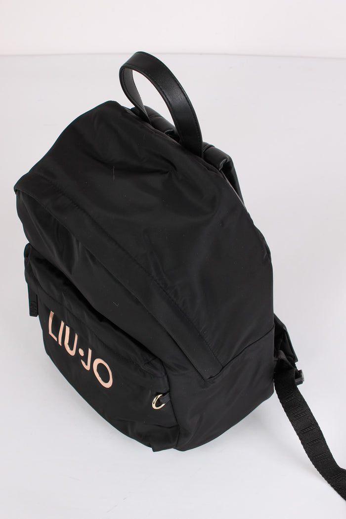 Zaino  Nylon Logo Nero-5
