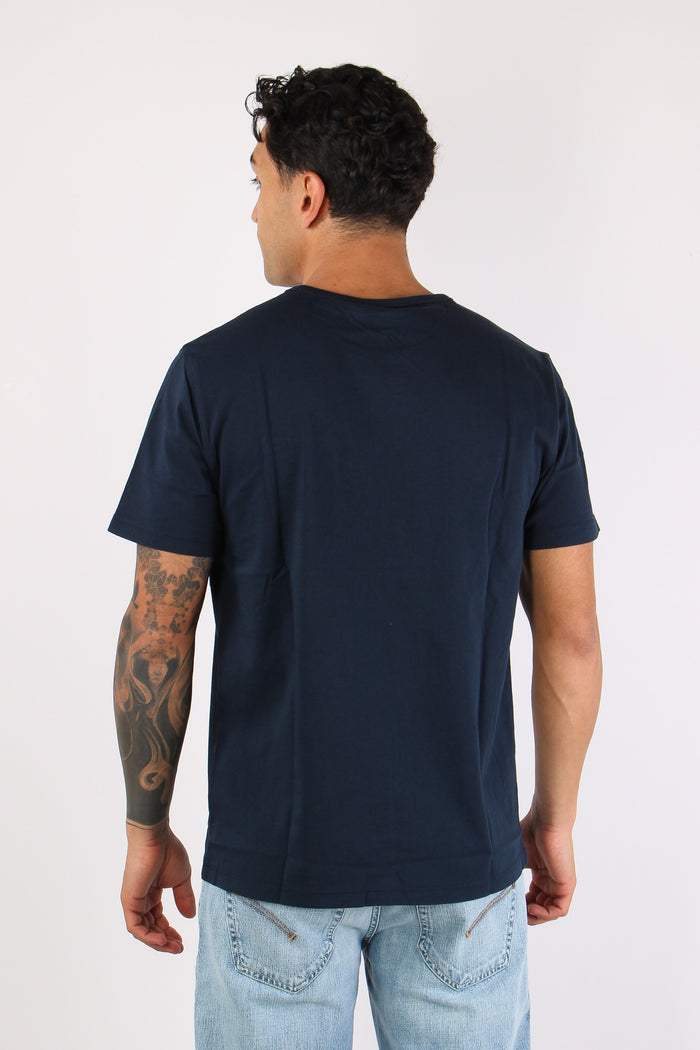 T-shirt Cotone Taschino Avio-4