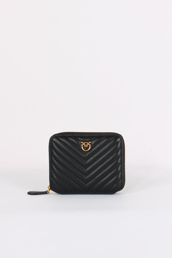 Taylor Portafoglio Zip Around Nero/gold
