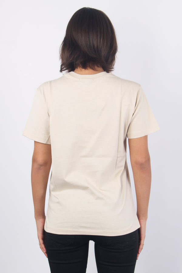 T-shirt Manica Corta Cotone Beige Sand-2