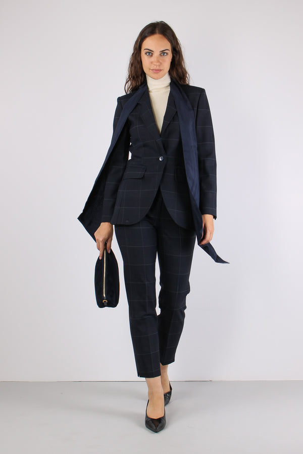 Mlldritto Giacca Check Navy Check