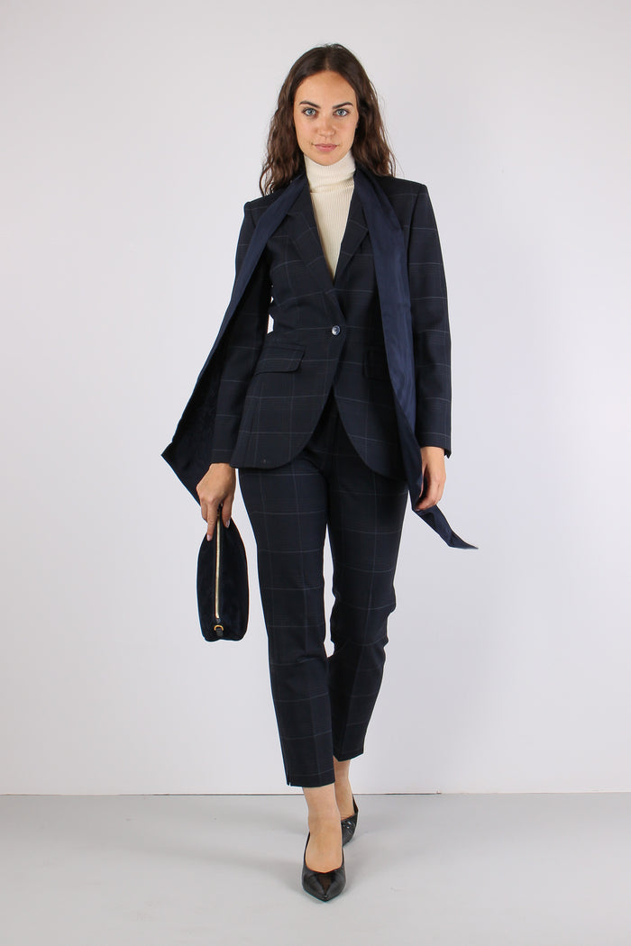 Mlldritto Giacca Check Navy Check