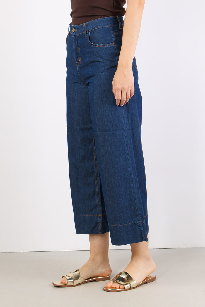 Denim Cropped Impunture Contra Denim-3