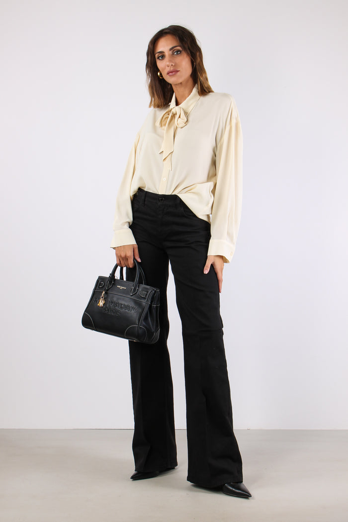 Camicia Viscosa Fusciacca Collo Panna