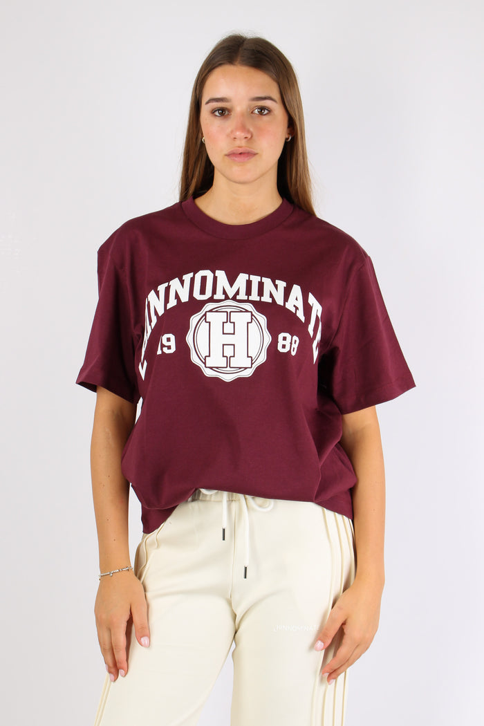 T-shirt Over College Bordeaux-2