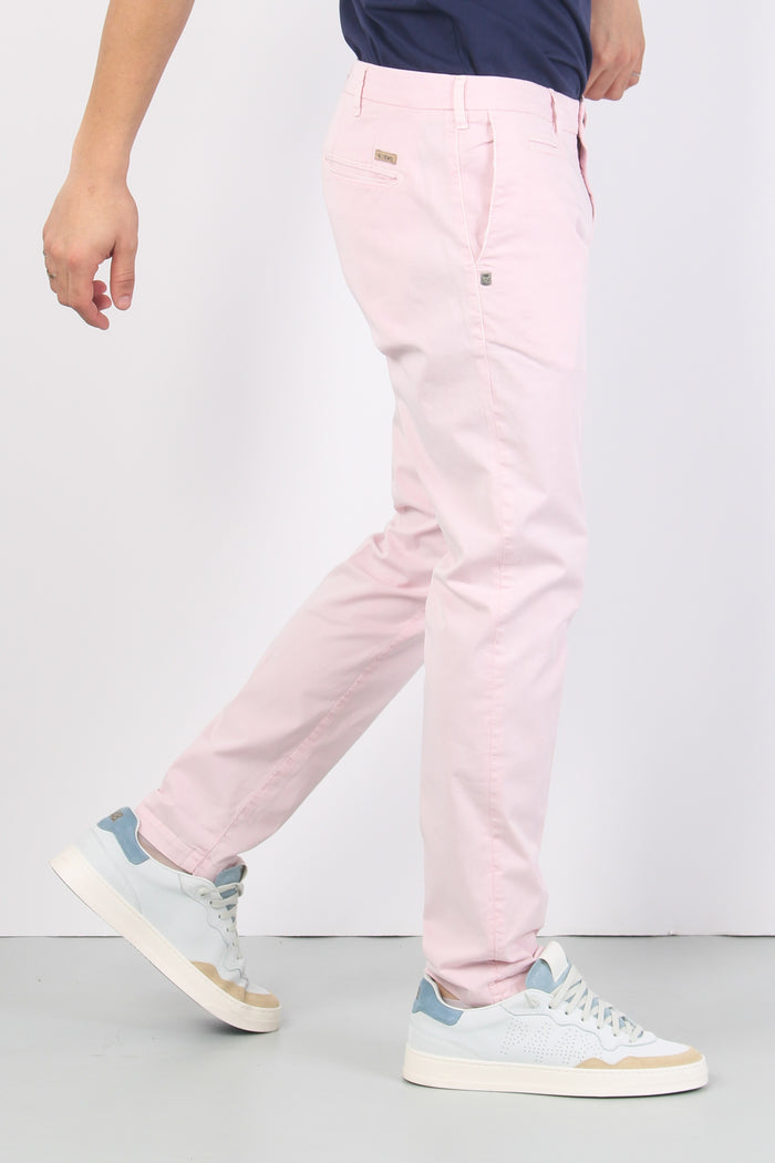Pantalone Chino Slim Fit Rosa Antico-4