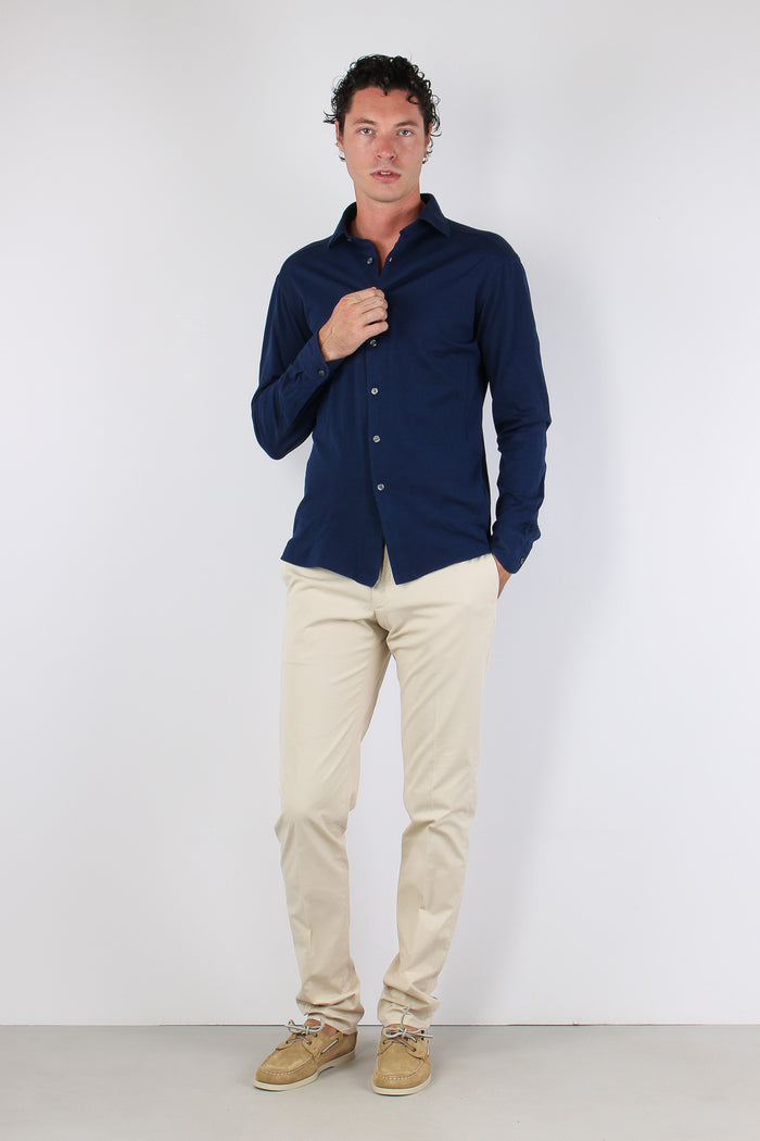 Camicia Piquet Blu-2