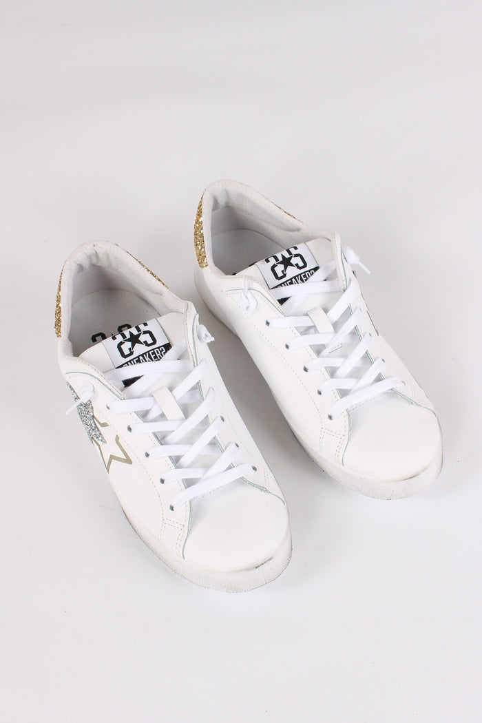 Sneakers Prime Star Glitter Bianco/argento-7