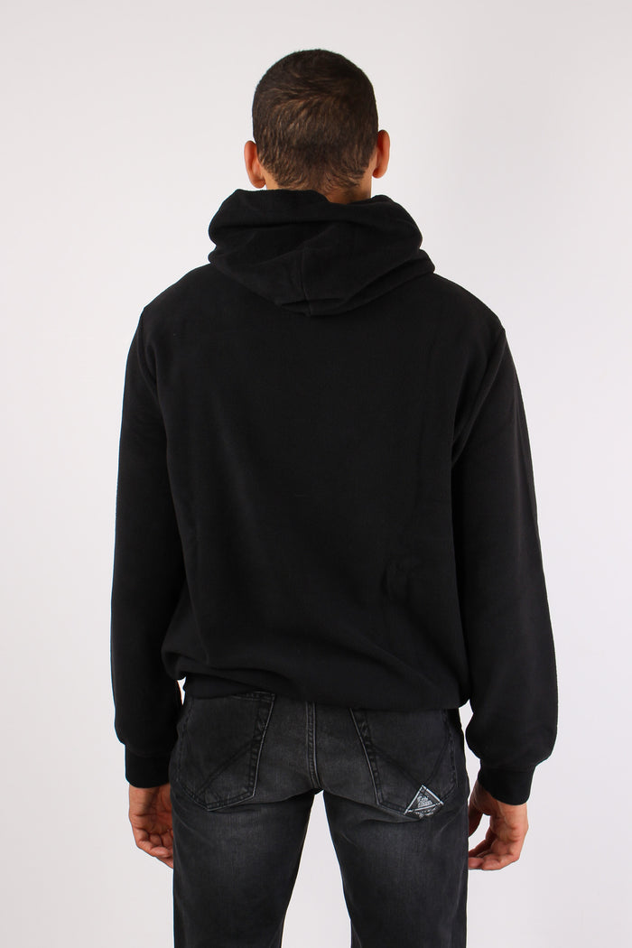Felpa Cappuccio Pile Polo Black-4