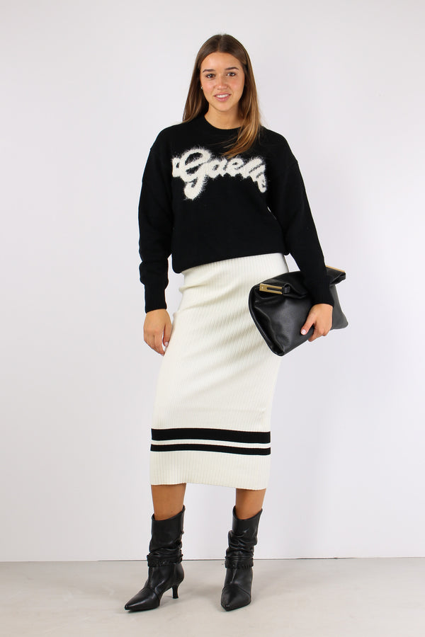 Maglia Logo Mohair Nero