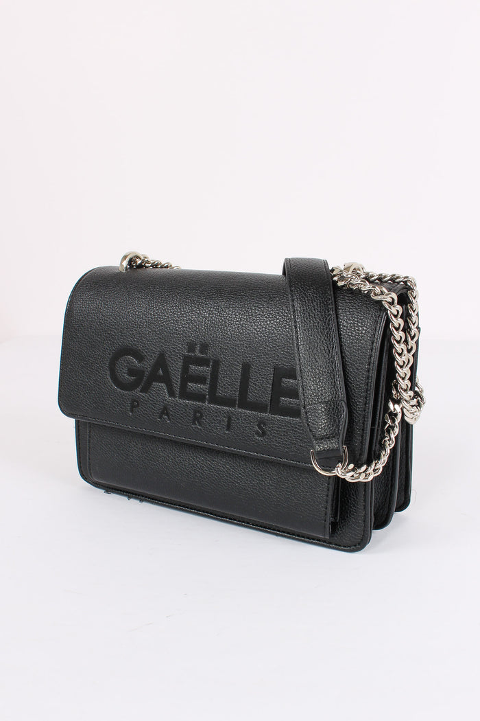 Tracolla Catena Maxi Logo Nero-4