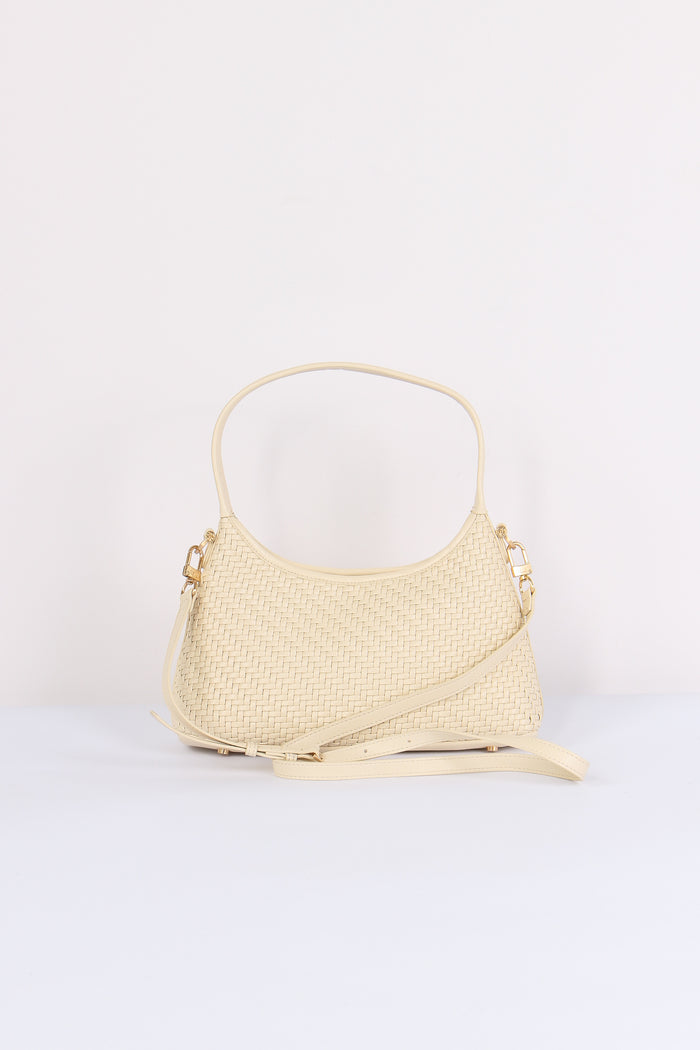Zelda Baguette Intreccio Off White-3