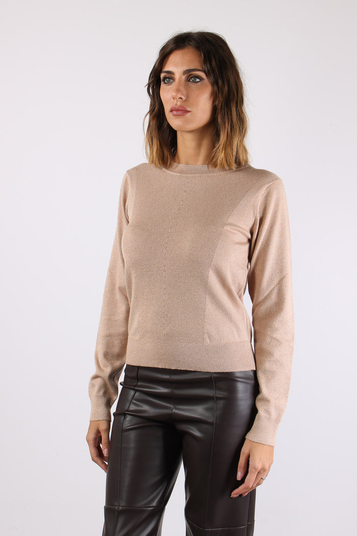 Maglia Viscosa Lurex Cammello-5