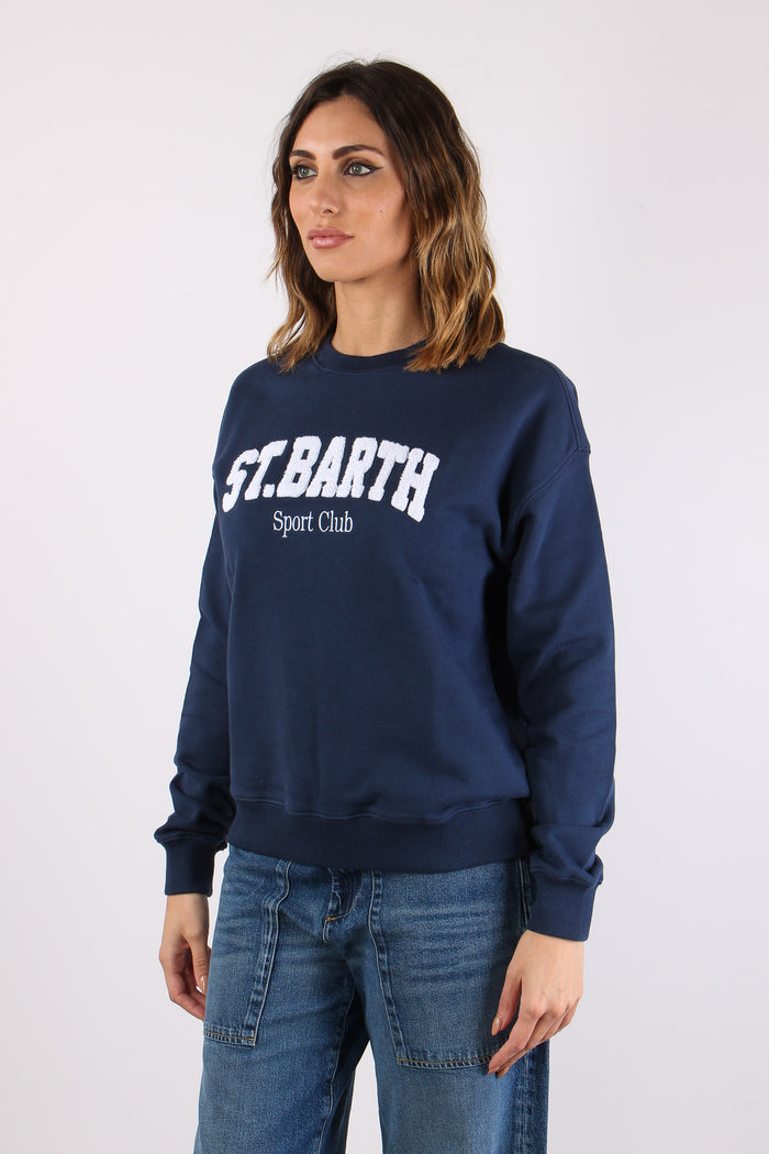 Felpa Scritta Blu-3
