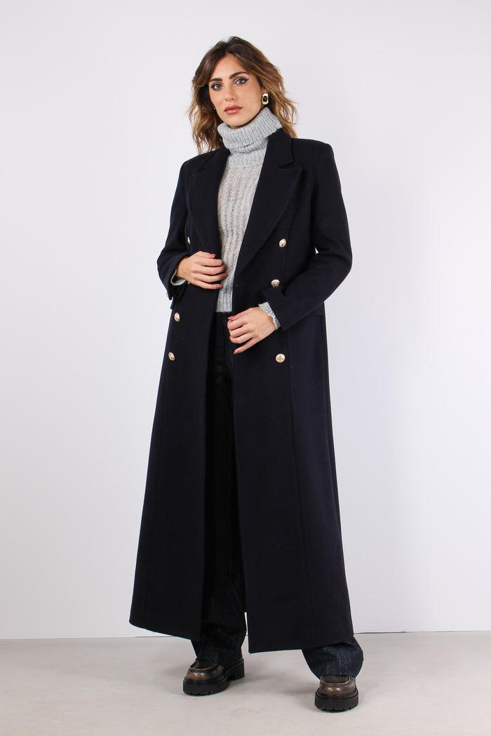 Teres Cappotto Doppiopetto Total Blu-3